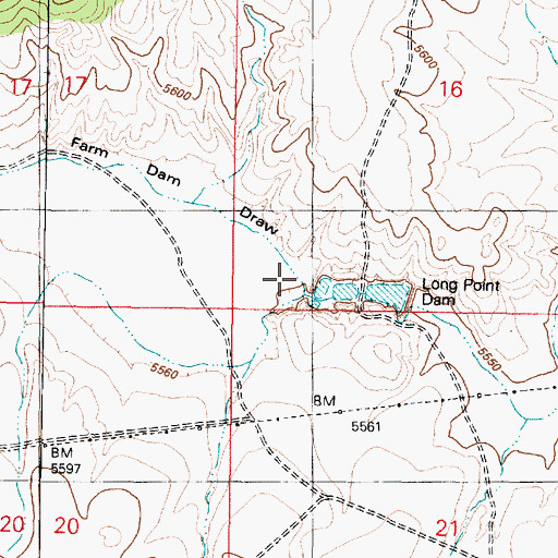 Topographic Map of Farm Dam Draw, AZ