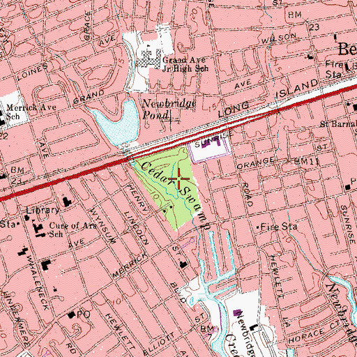 Topographic Map of Meroke Preserve, NY