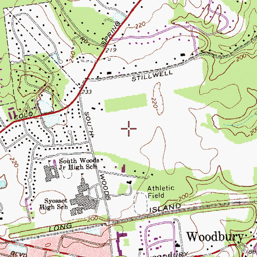 Topographic Map of Stillwell Woods Park, NY