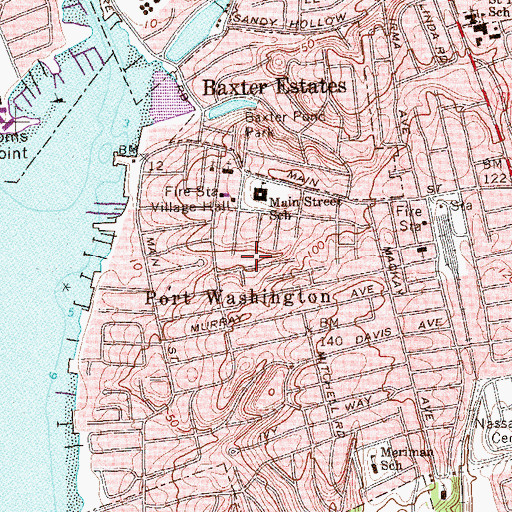 Topographic Map of Stannards Brook County Park, NY