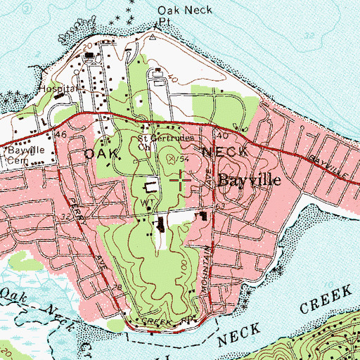 Topographic Map of Village Woods Park, NY