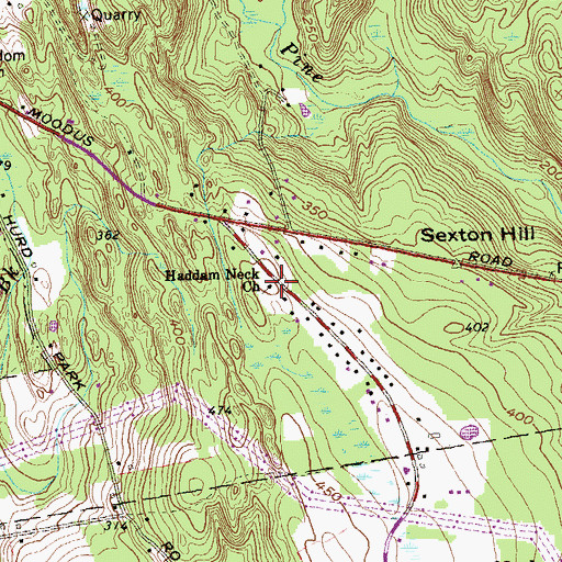 Topographic Map of Haddam Neck Church, CT