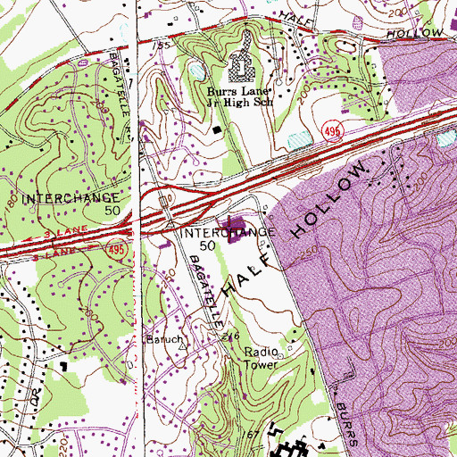 Topographic Map of Chestnut Hill Elementary School, NY