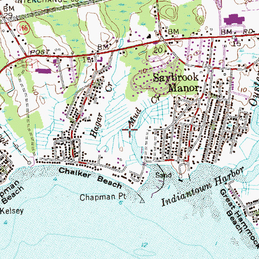 Topographic Map of Hagar Creek, CT