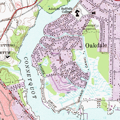 Topographic Map of Idle Hour Elementary School, NY