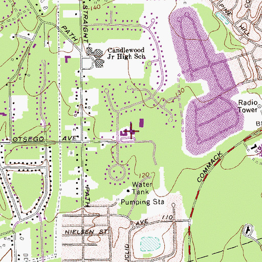 Topographic Map of Otsego Elementary School, NY