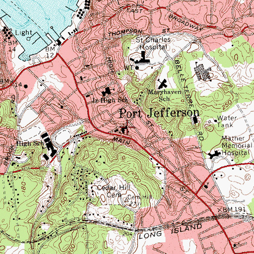 Topographic Map of Our Lady of Wisdom Regional School, NY