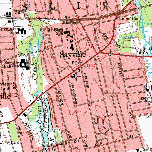 Topographic Map of Prince of Peace Regional School, NY