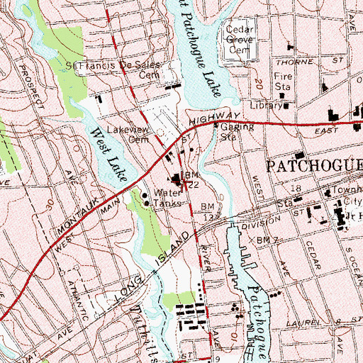 Topographic Map of River Elementary School, NY