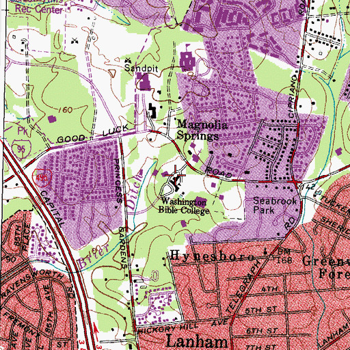 Topographic Map of Lighthouse Christian Bookstore, MD