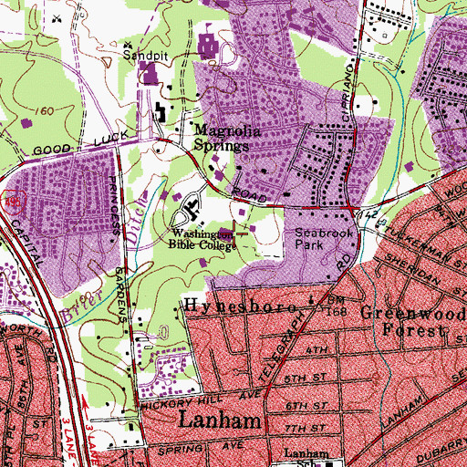 Topographic Map of Wagner Center, MD