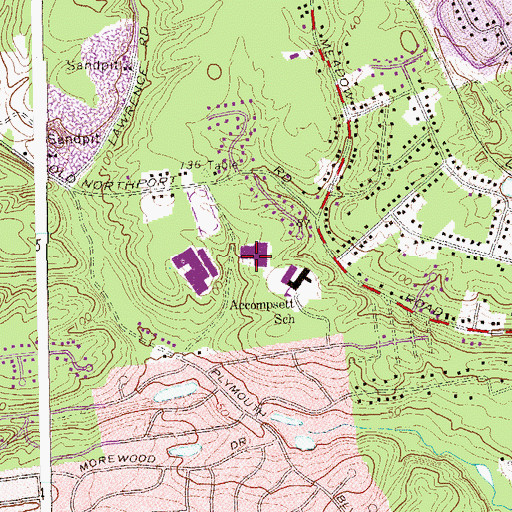 Topographic Map of Smithtown Freshman Campus, NY