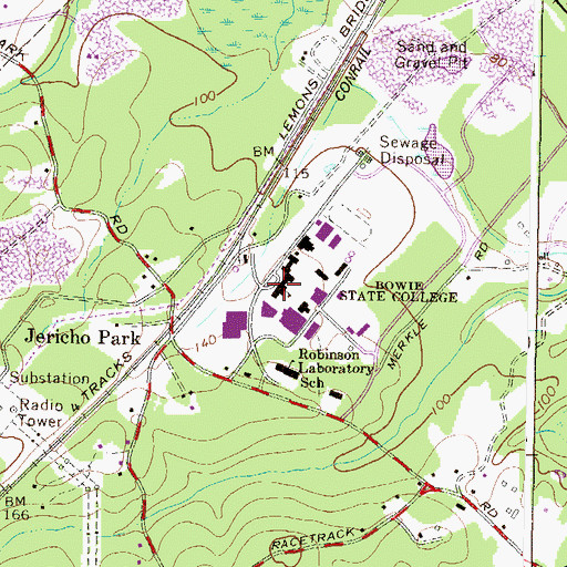 Topographic Map of Center for Learning & Technology, MD
