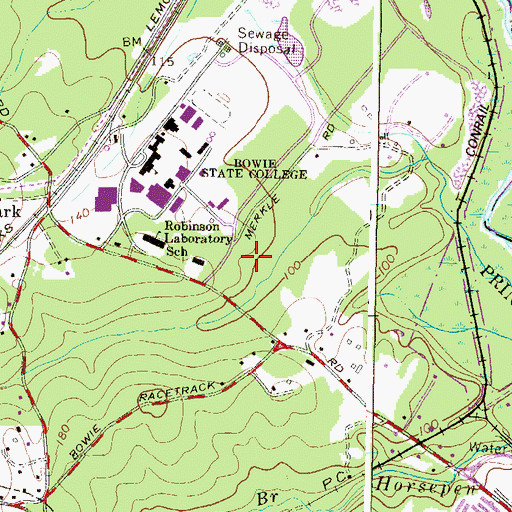 Topographic Map of Goodloe Apartments, MD