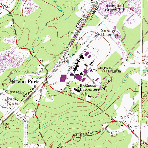 Topographic Map of William E Henry Administration Building, MD