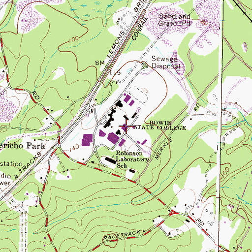 Topographic Map of Wiseman University Center, MD