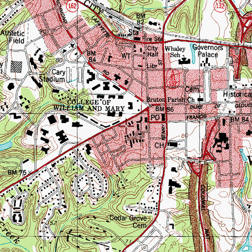 Topographic Map of Bridges House, VA