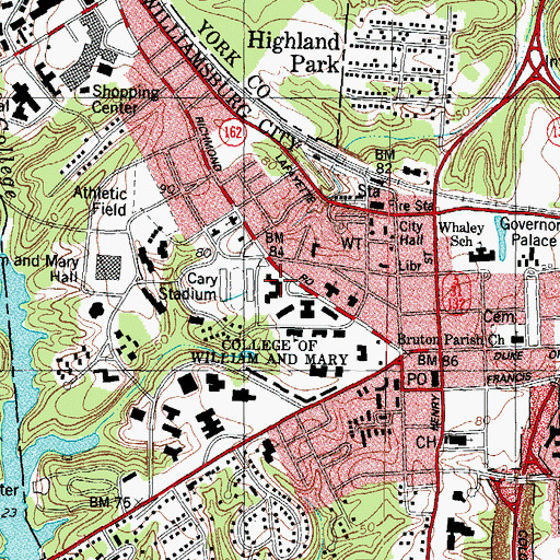 Topographic Map of Bryan Complex, VA