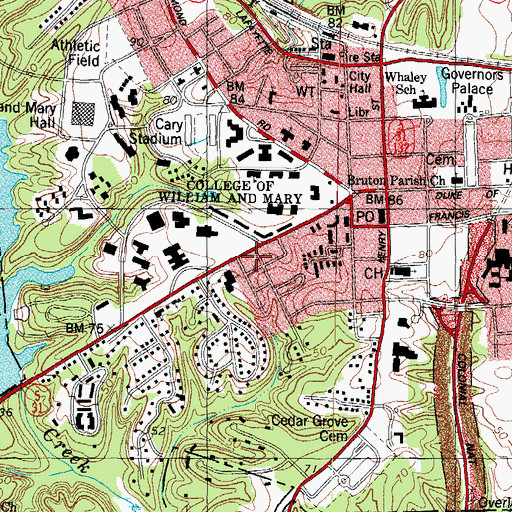Topographic Map of Commuter Student House, VA