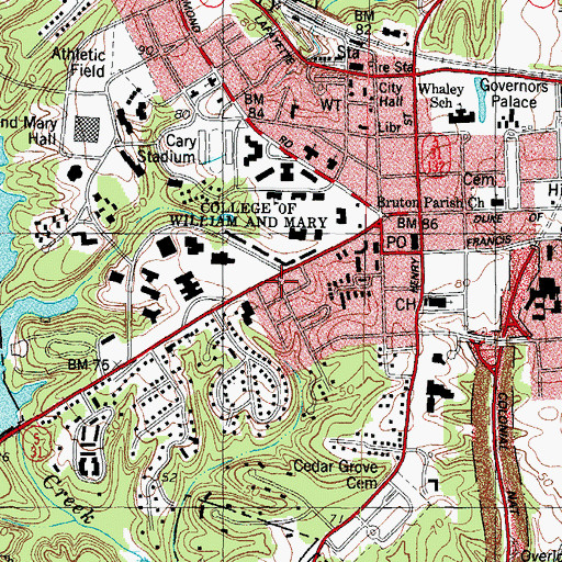 Topographic Map of Corner House, VA