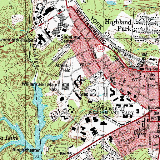 Topographic Map of Fraternity Complex, VA