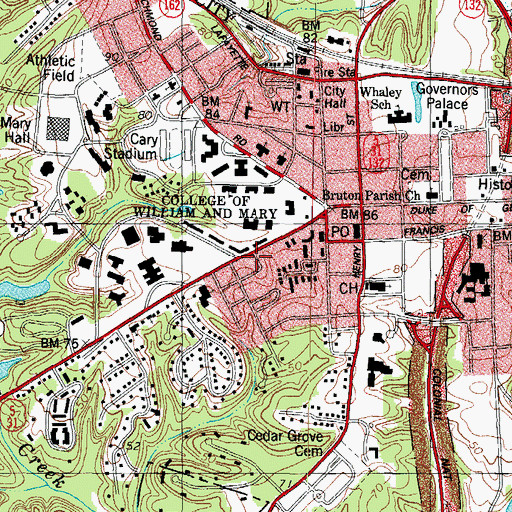 Topographic Map of Holmes House, VA