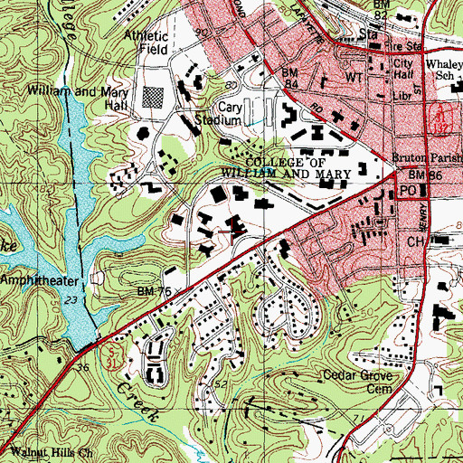 Topographic Map of Joseph L Muscarelle Muscarelle Museum of Art, VA