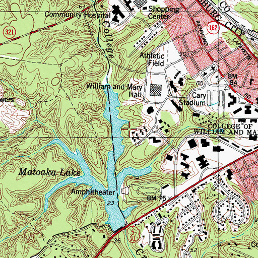 Topographic Map of Keck Environmental Field Lab, VA