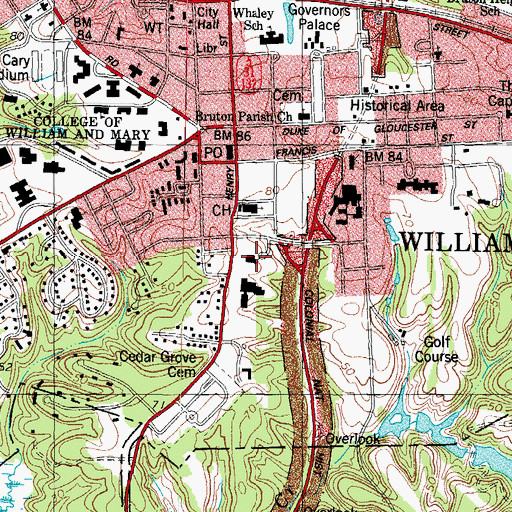 Topographic Map of National Center for State Courts, VA