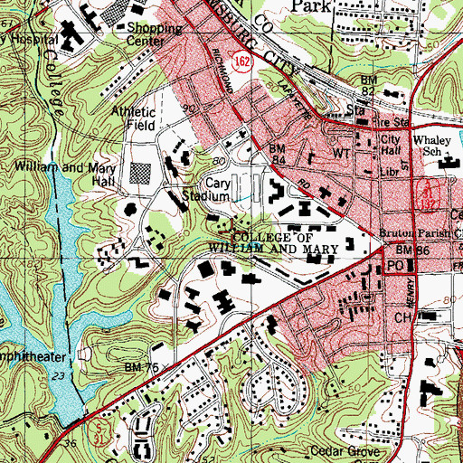 Topographic Map of Old Lodges, VA