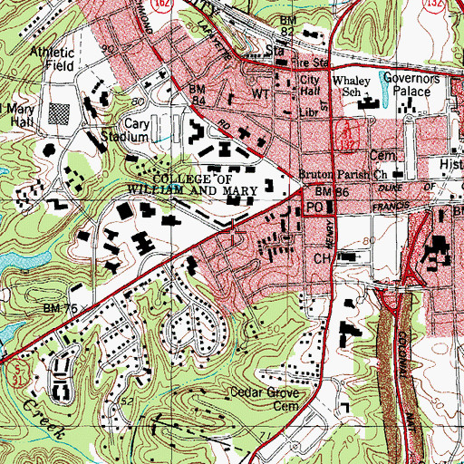 Topographic Map of Rowe House, VA