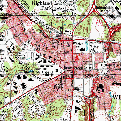 Topographic Map of Sorority Court, VA