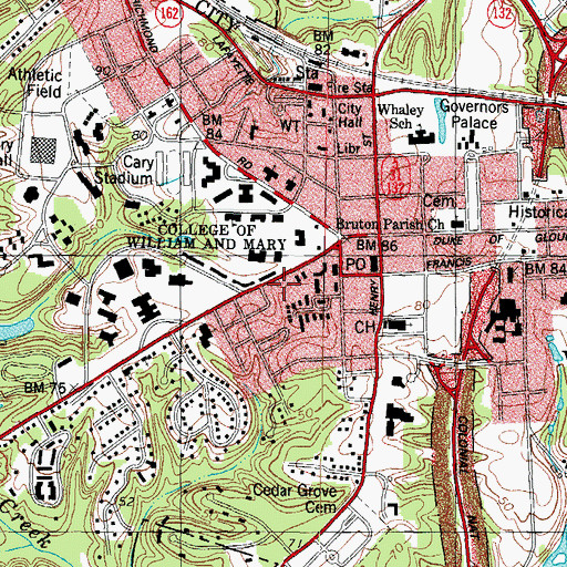 Topographic Map of Stetson House, VA