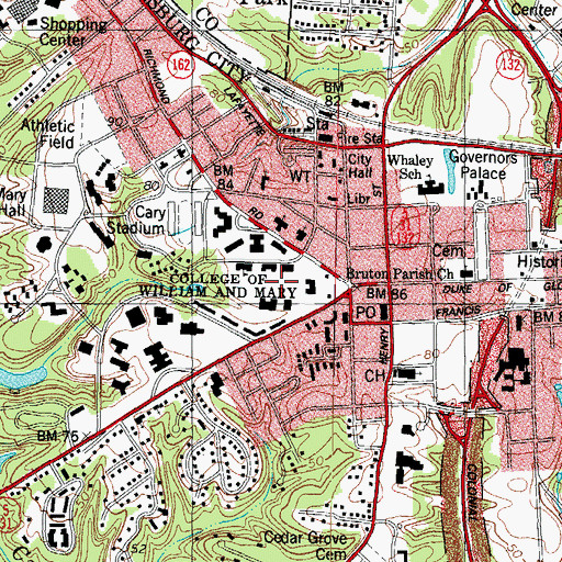 Topographic Map of Sunken Garden, VA