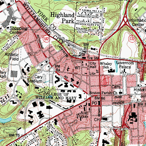 Topographic Map of Taylor Building, VA