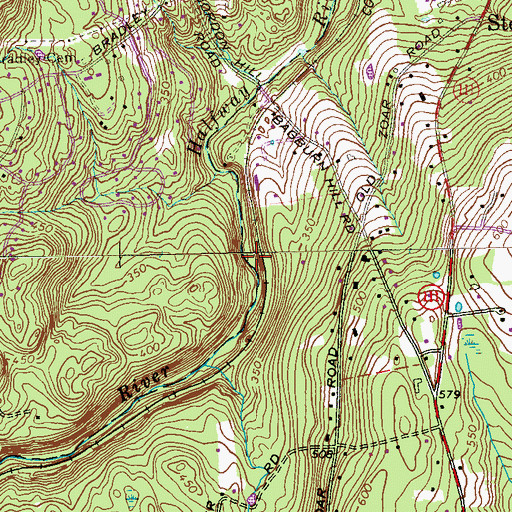 Topographic Map of Halfway River, CT