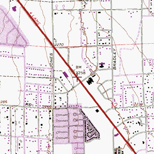 Topographic Map of El Jen Convalescent Hospital, NV