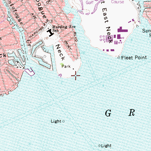 Topographic Map of Venetian Shores Beach, NY