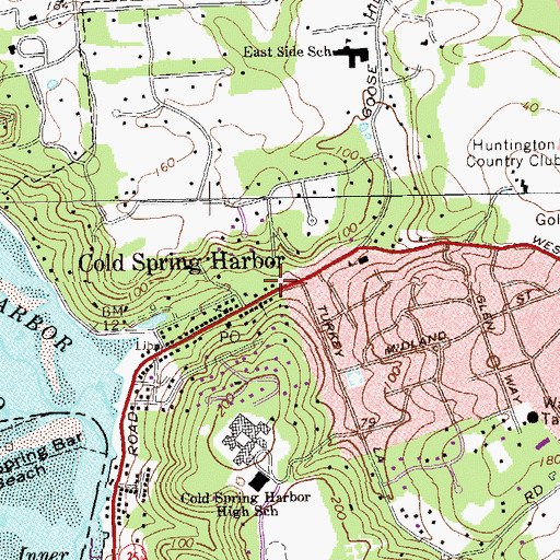 Topographic Map of Cold Spring Harbor Whaling Museum, NY