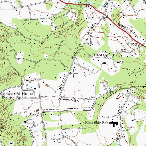 Topographic Map of Lloyd Harbor Village Hall, NY