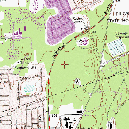 Topographic Map of Long Island Correctional Facility, NY
