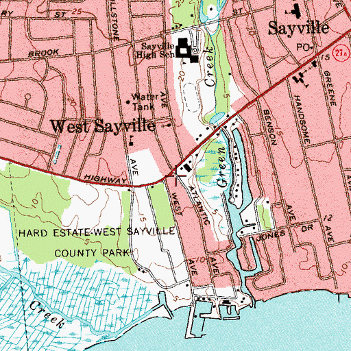 Topographic Map of Suffolk County Marine Museum West, NY