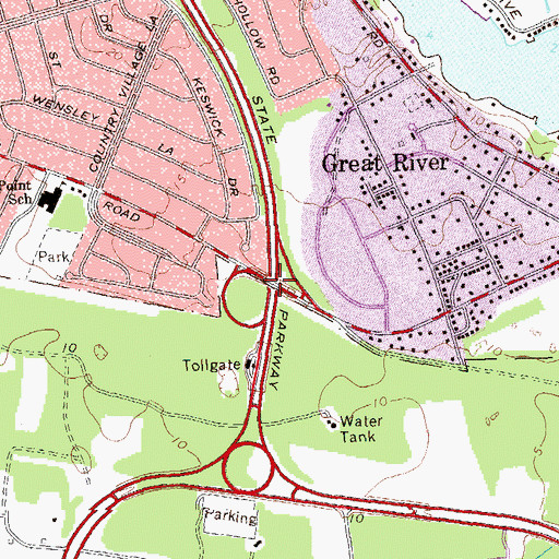 Topographic Map of Interchange 46, NY