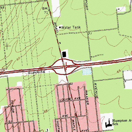 Topographic Map of Interchange 56, NY
