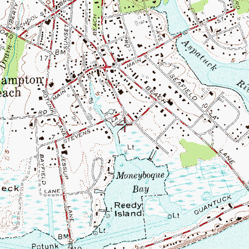 Topographic Map of Stevens Park Yacht Basin, NY