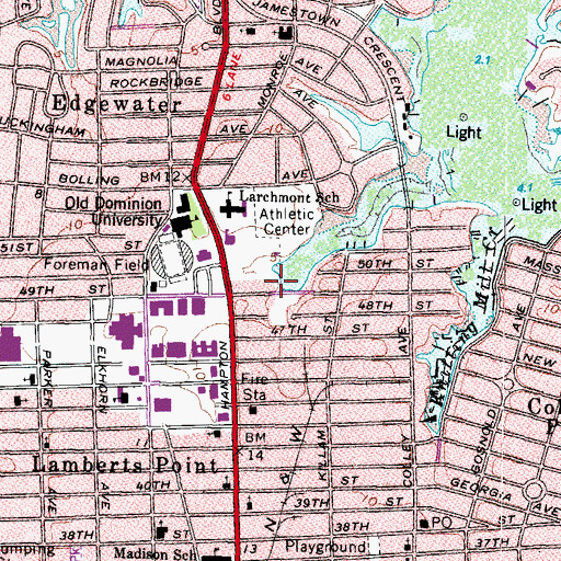 Topographic Map of Rogers Hall Annex, VA