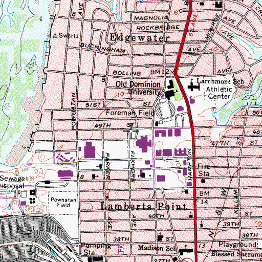 Topographic Map of Technical Assistance Center 5, VA