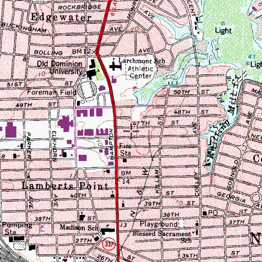 Topographic Map of Technology Building, VA