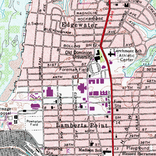 Topographic Map of Wesley House, VA