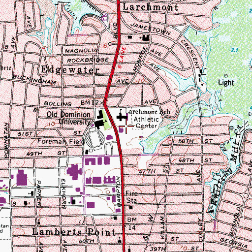 Topographic Map of WHRO, VA